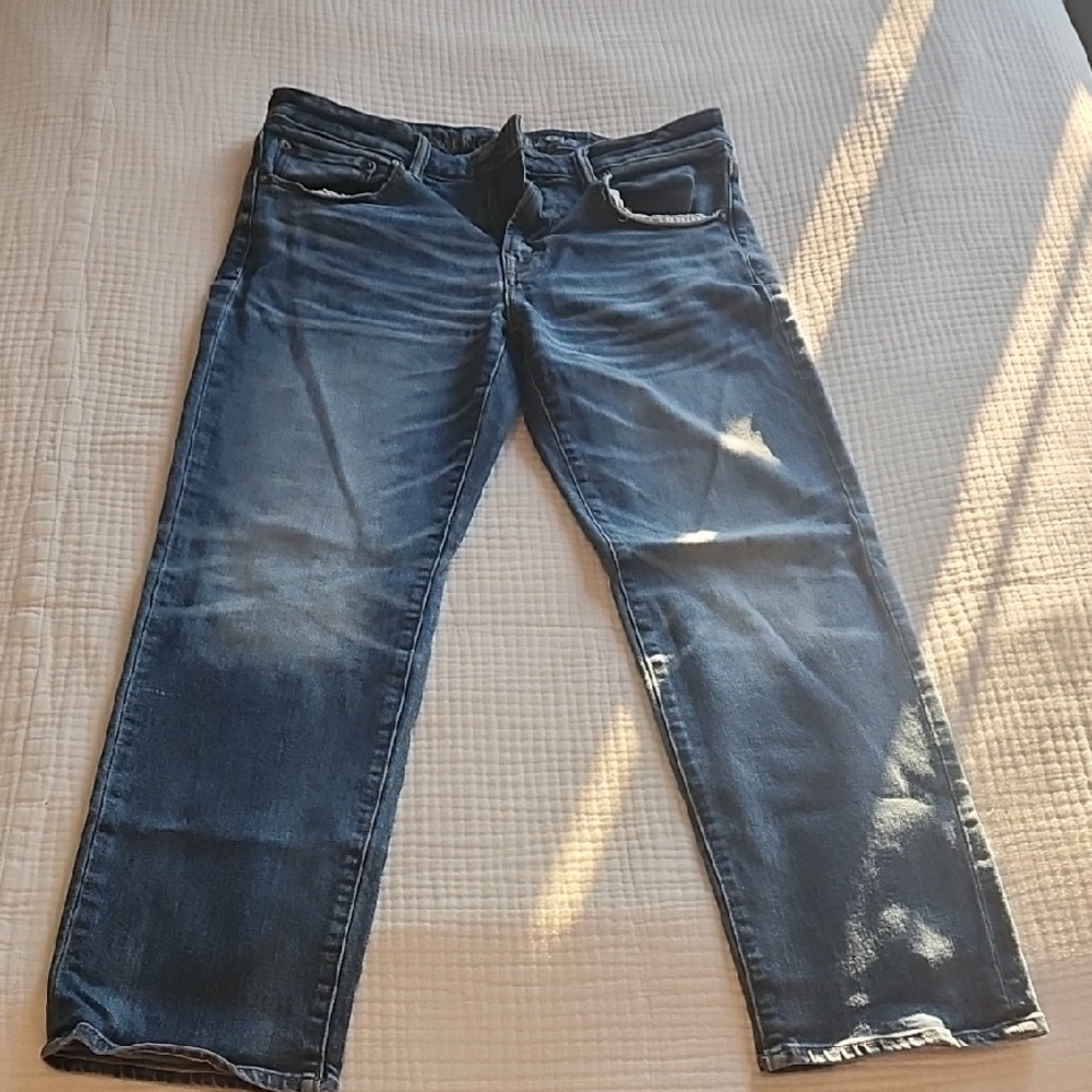 American Eagle Outfitters Dark Blue Straight Jeans